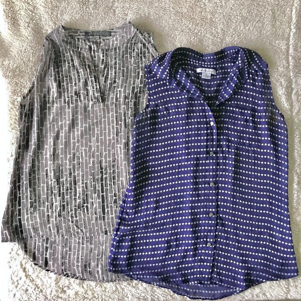 Liz Claiborne and Rose & Olive Sleeveless Loose Fit Tops Women’s Size Small